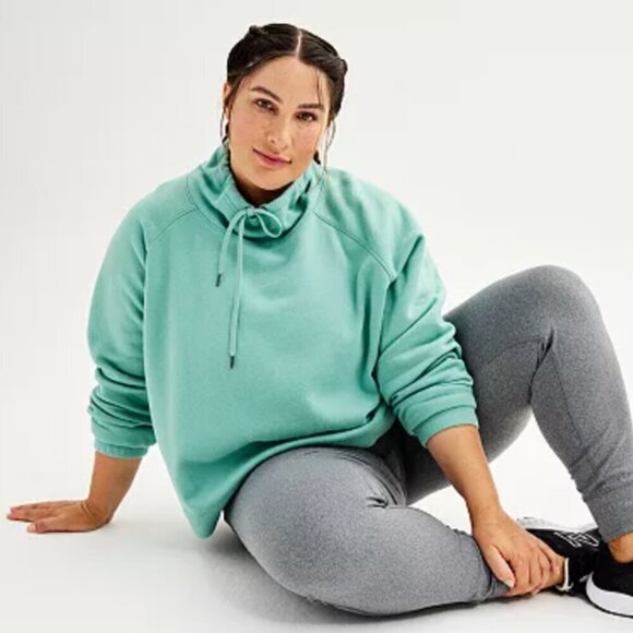 Plus Size Tek Gear® Ultrasoft Fleece Cowl Sweatshirt  NWT - Picture 6 of 12